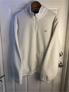 Nautica White Half-Zip Fleece Pullover‎